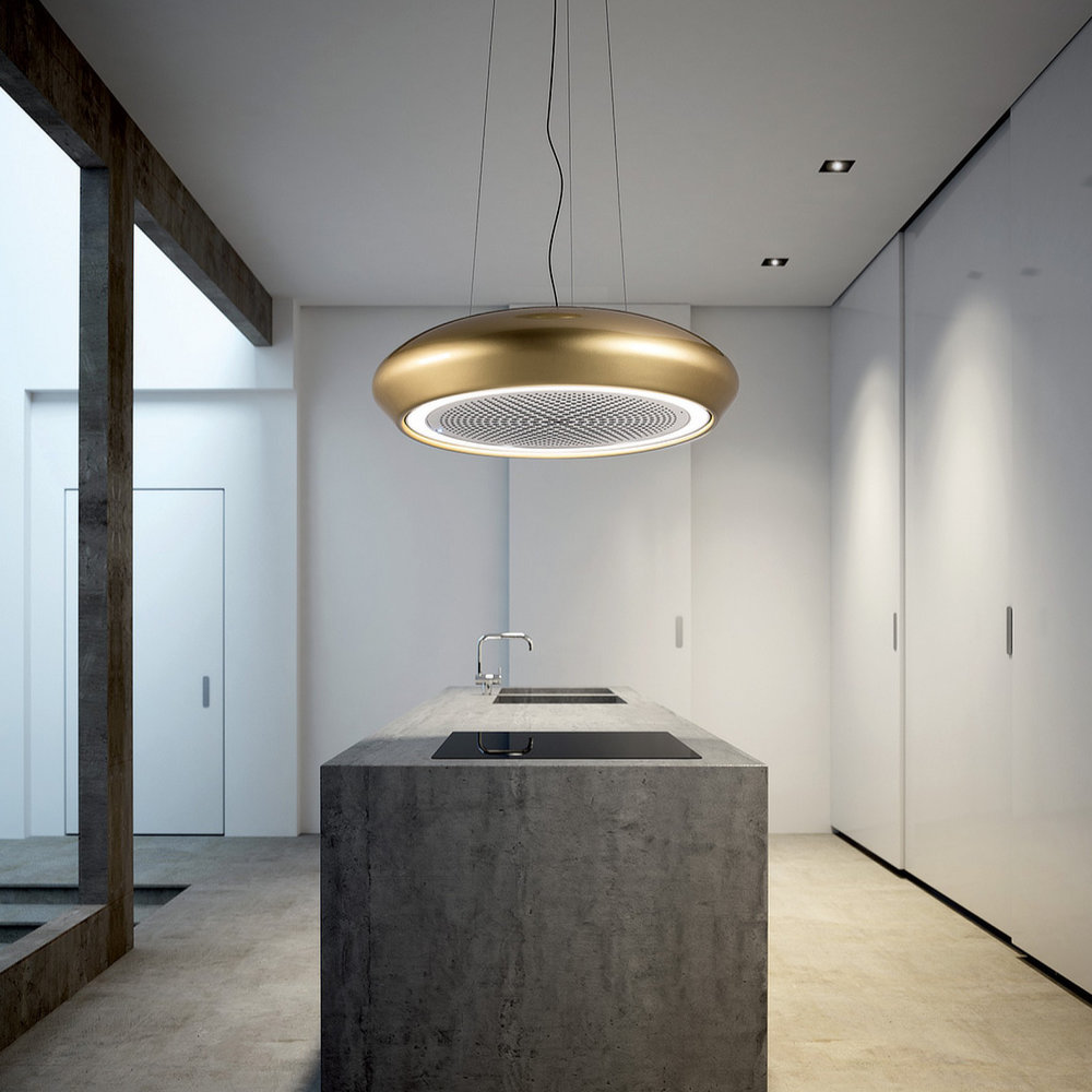 Less invisible ceiling hoods
