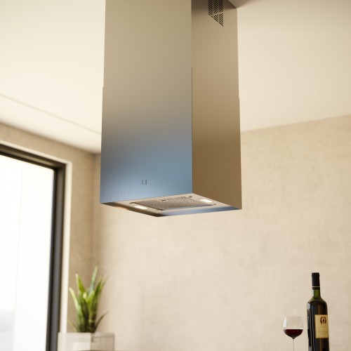 MO408, square wall-mounted stainless steel hood