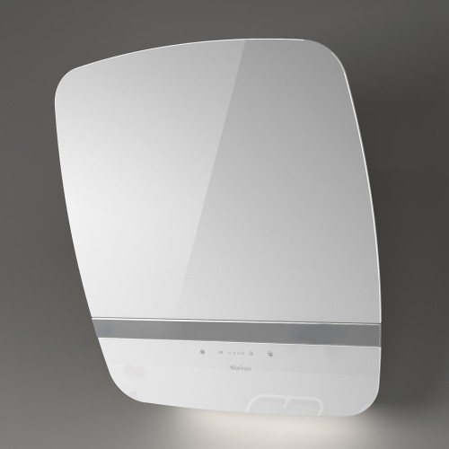 Cappa a parete SLTC90 vetri bianchi e comandi touch