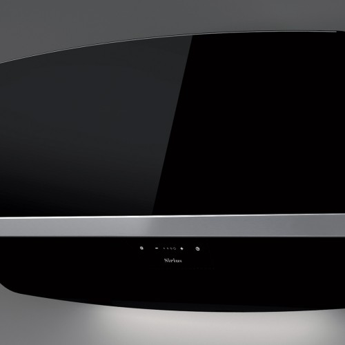 Cappa a parete SLTC91 vetri neri e comandi touch