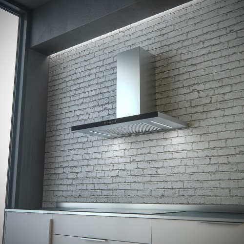 SIRIUS SLTC92 t-shape wall rangehood with semi-baffle filter